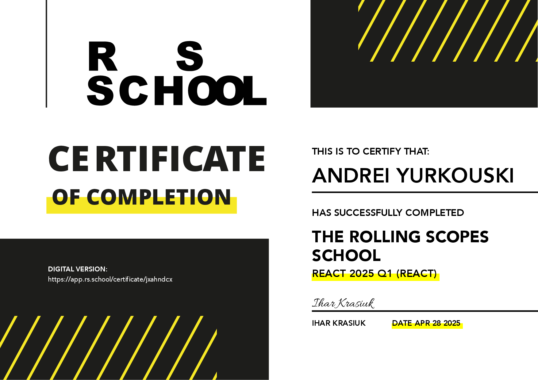 2025: The Rolling Scopes, React